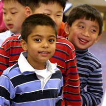 Sidebar Image 04 - Boys in Line - several elementary boys...